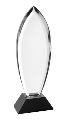 CRYSTAL TROPHY ROME H=233 x 16mm