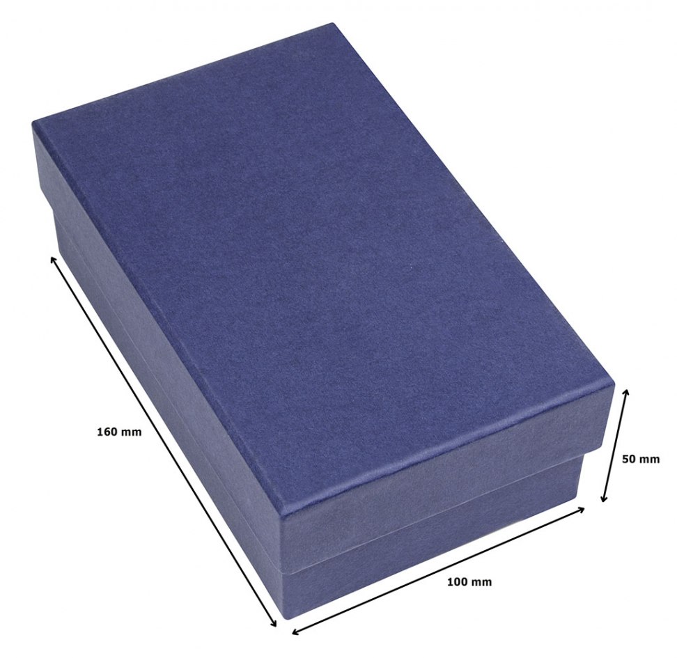 SCATOLA BLU RASO BLU 160X100X50 MM